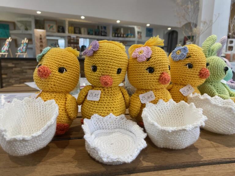 poussins de Pâques crochet mylene micoton haute savoie fait main