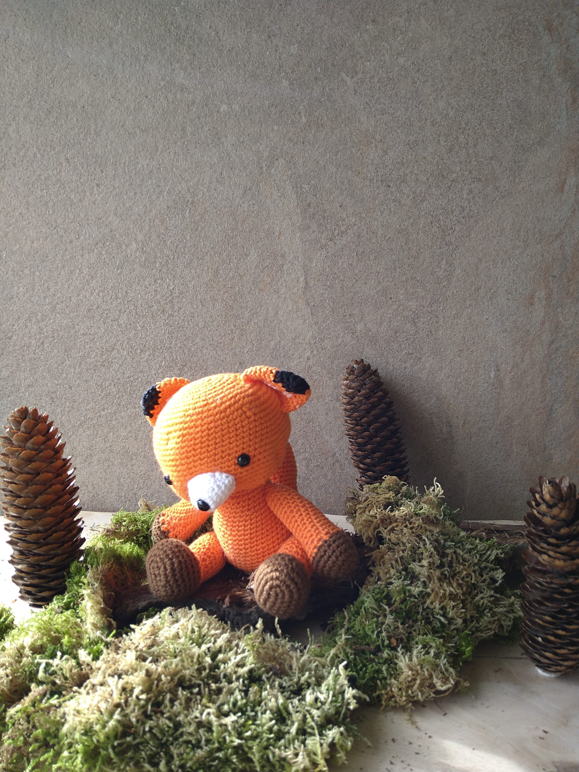 peluche renard crochet fait main mylene micoton haute savois cordon