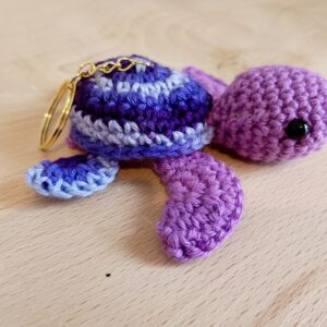 Porte-clés Tortues au Crochet – Accessoires Colorés et Mignons pour Petits et Grands